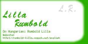 lilla rumbold business card